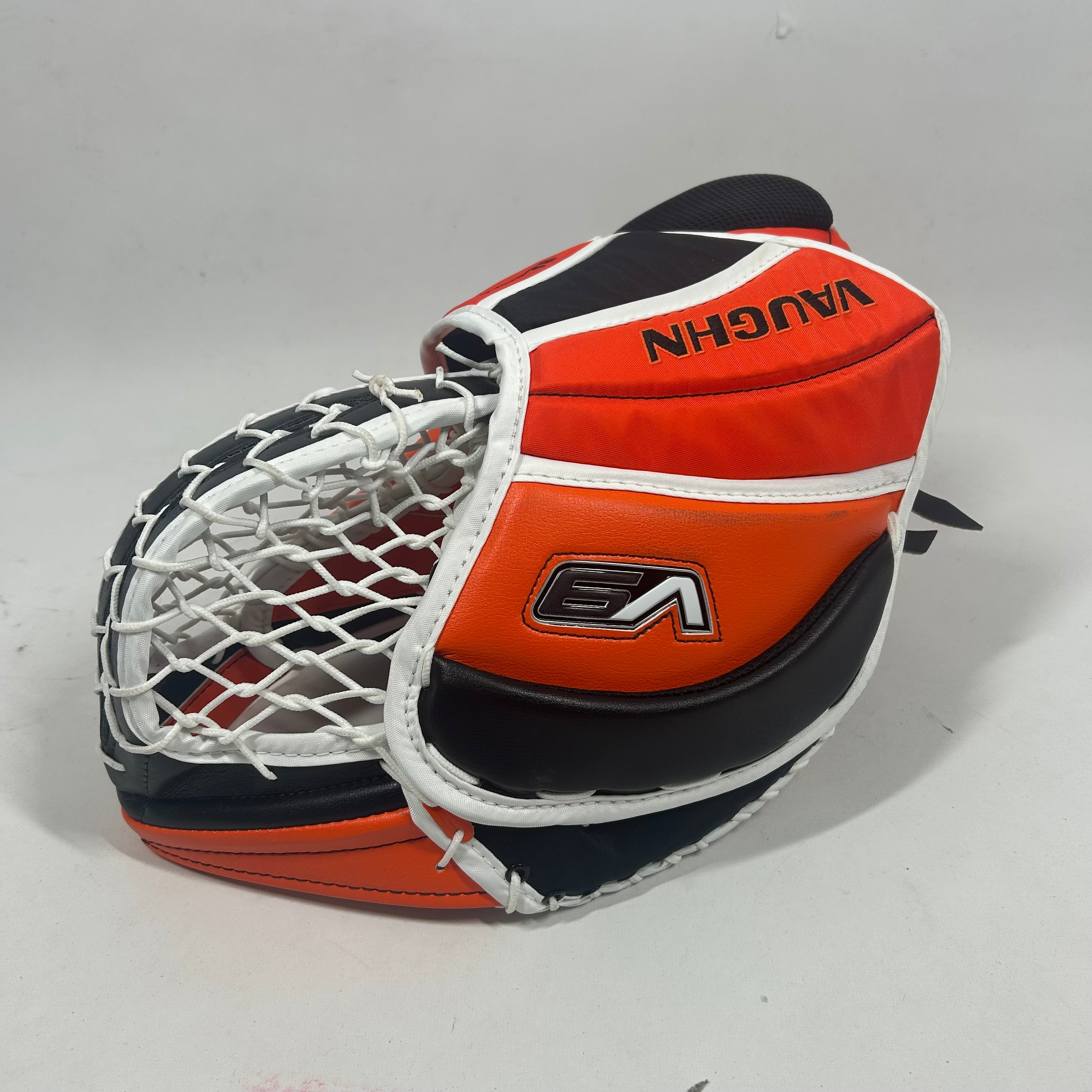Vaughn Velocity V9 - Nouveau gant de gardien Pro Stock (orange/blanc)